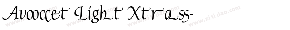 Avocet Light Xtras字体转换